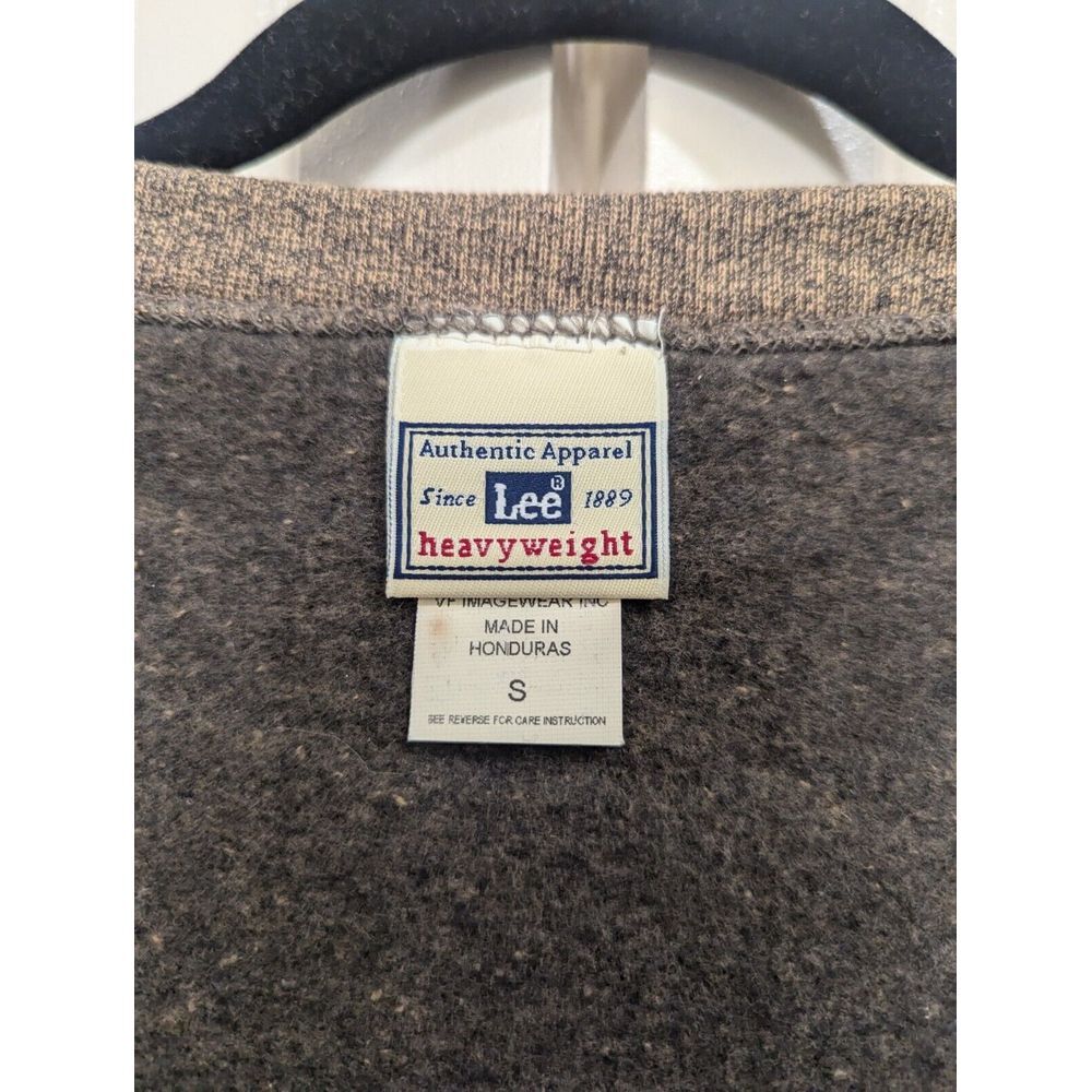 Vintage 90s Lee Sport Crewneck Sweatshirt Men's Small Heather Brown Blank - Picture 8 of 14